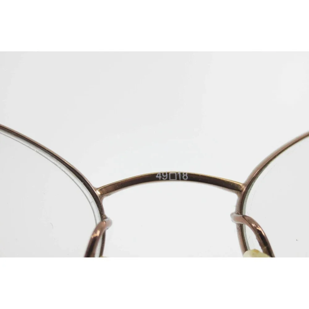 Seiko Titanium Eyeglasses Brown Oval Frames 49 18 135 T 533 Half Rimless 37597